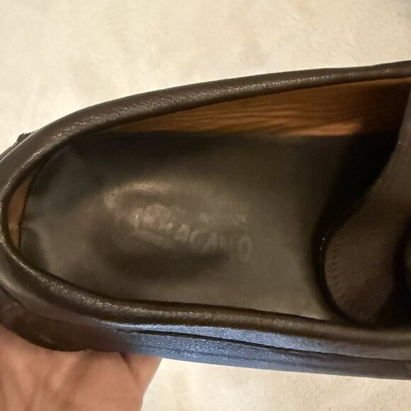 Men’s Salvatore Ferragamo Parigi Gancini Brown Leather Drivers US 9 EEE Wide - Picture 6 of 14